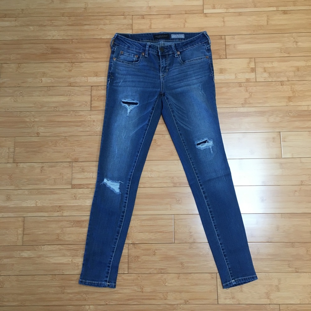EUC Aéropostale Dark Wash High Waisted Ankle Jeggings